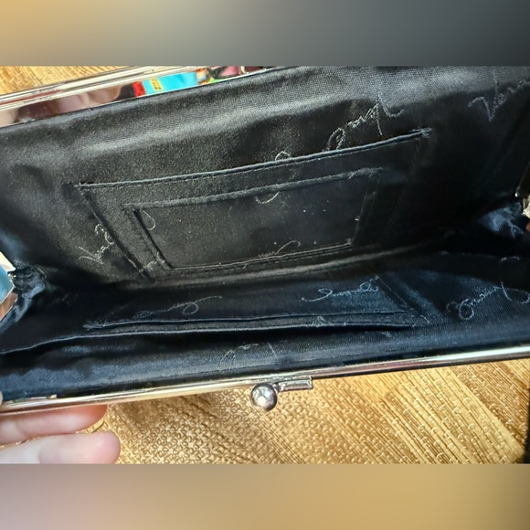 Vera Bradley Black Quilted Wallet. Clearly used, with visible signs of stains. - Picture 3 of 10